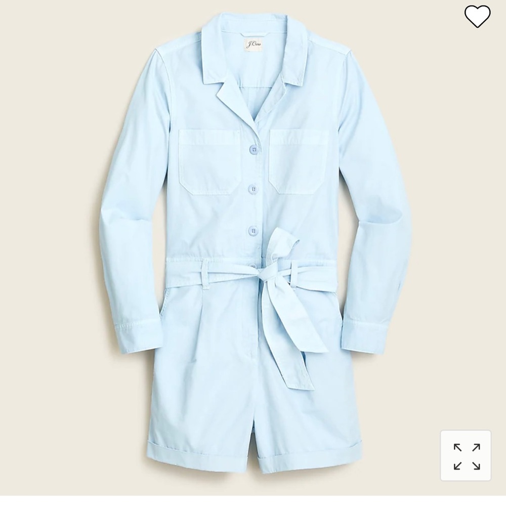 Jcrew Chino Coverall Shorts Faded Chambray size 2 NWT.